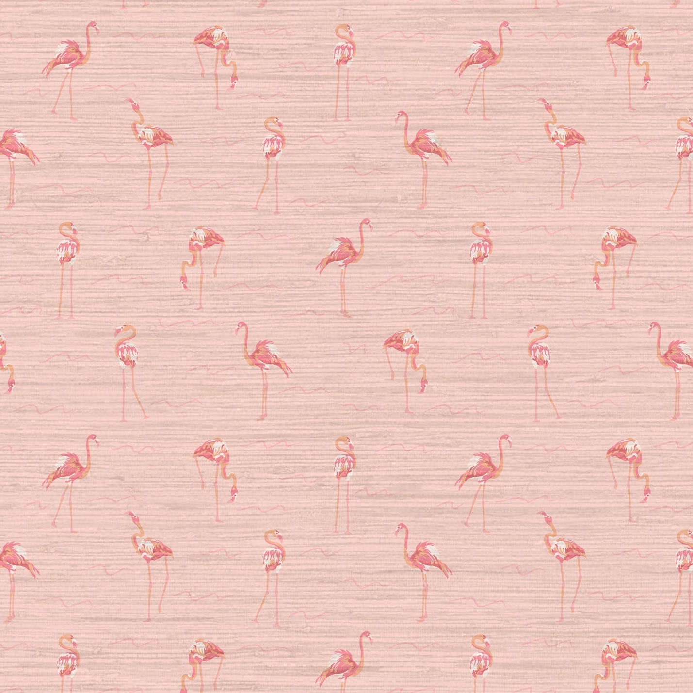 Grasscloth wallpaper Natural Textured Eco-Friendly Non-toxic High-quality  Sustainable Interior Design Bold Custom Tailor-made Retro chic Grandmillennial Maximalism  Traditional Dopamine decorTropical Jungle Coastal Garden Seaside Seashore Waterfront Vacation home styling Retreat Relaxed beach vibes Beach cottage Shoreline Oceanfront flamingo animal bird kid girl nursery pink coral baby