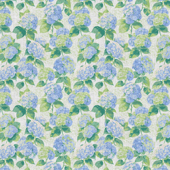 wallpaper Natural Textured Eco-Friendly Non-toxic High-quality  Sustainable Interior Design Bold Custom Tailor-made Retro chic Grand millennial Maximalism  Traditional Dopamine decor coastal garden hydrangea preppy french blue lilac lavender cabana kids cottage seashore feminine girly flower botanical linen luxury high end