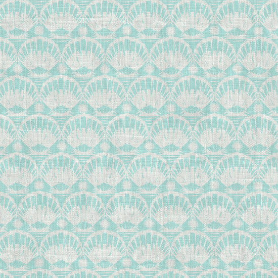 wallpaper seashell horizontal stripe Natural Textured Eco-Friendly Non-toxic High-quality Sustainable practices Sustainability Interior Design Wall covering custom tailor-made retro chic tropical bespoke nature Seaside Coastal Seashore Waterfront Vacation home styling Retreat Relaxed beach vibes Beach cottage Shoreline Oceanfront Nautical pastel subtle green teal white soft linen