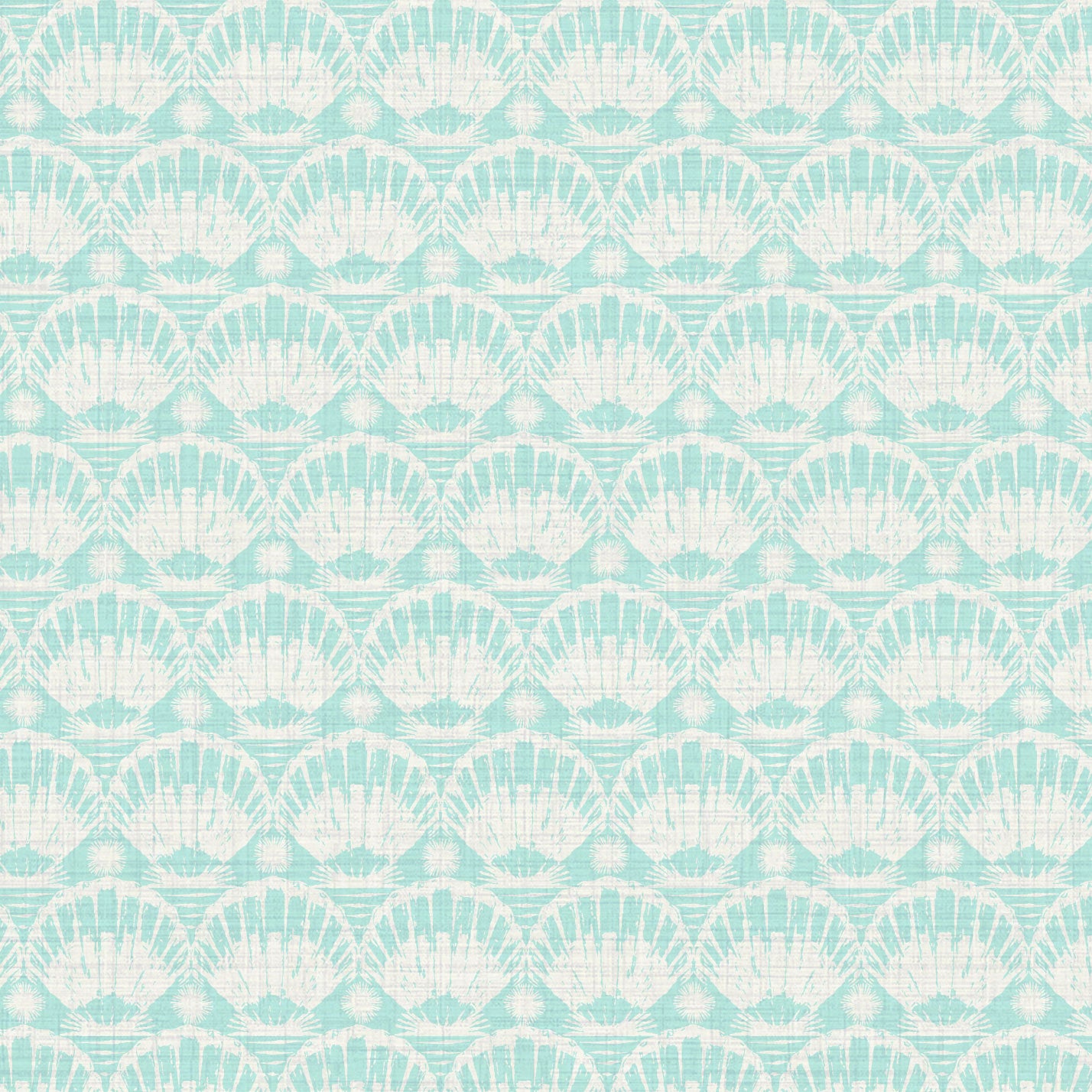 Caribbean Queen Shell Striped Textured Performance Vinyl Wallpaper in Bahama Blue