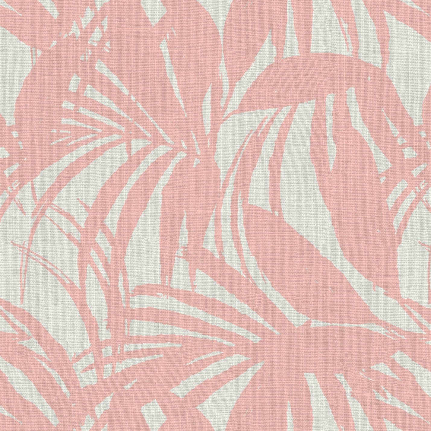 wallpaper oversize tropical leaf Natural Textured Eco-Friendly Non-toxic High-quality Sustainable practices Sustainability Interior Design Wall covering Bold retro chic custom jungle garden botanical Seaside Coastal Seashore Waterfront Vacation home styling Retreat Relaxed beach vibes Beach cottage Shoreline Oceanfront white peach pink coral pastel baby orange linen