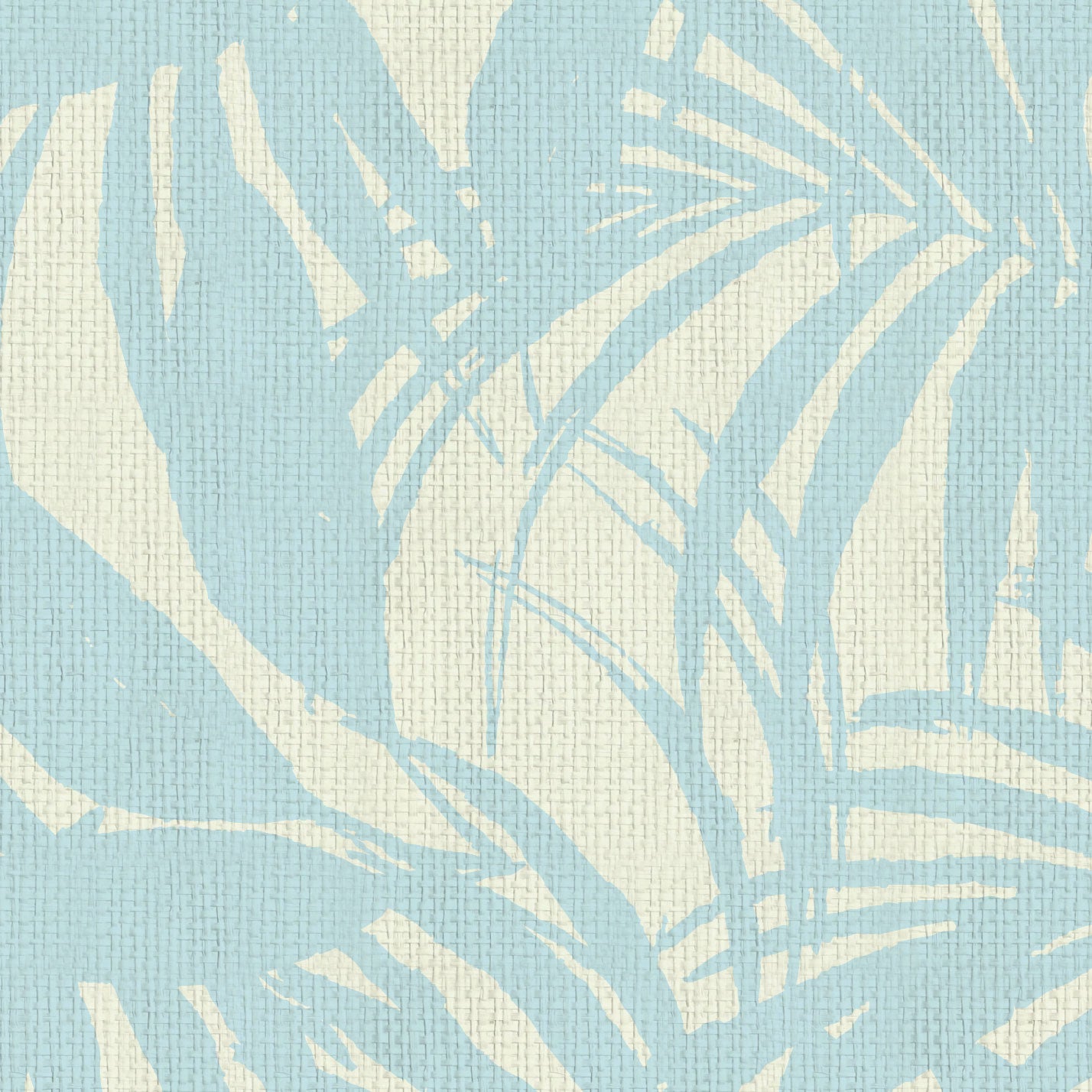 wallpaper oversize tropical leaf Natural Textured Eco-Friendly Non-toxic High-quality  Sustainable practices Sustainability Interior Design Wall covering Bold retro chic custom jungle garden botanical Seaside Coastal Seashore Waterfront Vacation home styling Retreat Relaxed beach vibes Beach cottage Shoreline Oceanfront white blue sky ocean paper weave paperweave basketweave basket weave