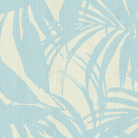 wallpaper oversize tropical leaf Natural Textured Eco-Friendly Non-toxic High-quality  Sustainable practices Sustainability Interior Design Wall covering Bold retro chic custom jungle garden botanical Seaside Coastal Seashore Waterfront Vacation home styling Retreat Relaxed beach vibes Beach cottage Shoreline Oceanfront white blue sky ocean paper weave paperweave basketweave basket weave