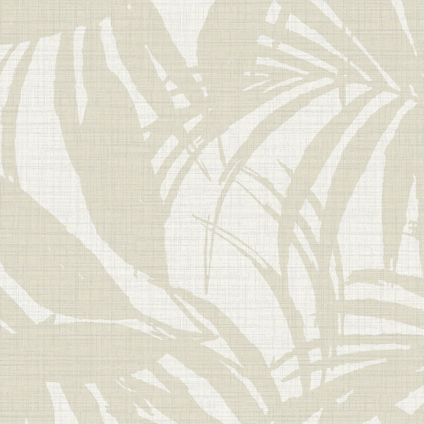 Club Paradise Palm Leaf Textured Performance Vinyl Wallpaper in Sand Castle Beige