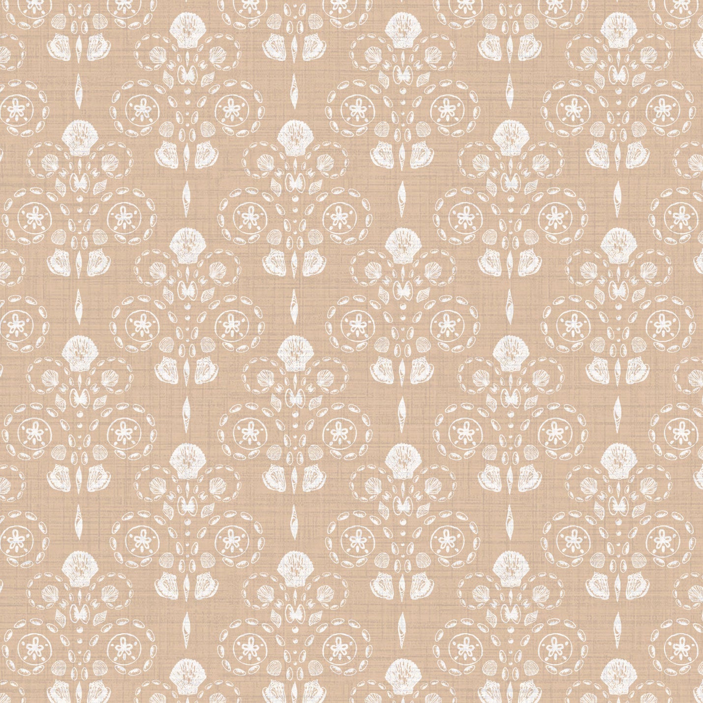 Conch Republic Textured Performance Vinyl Wallpaper in Beach Please Beige by Little Blue Designs