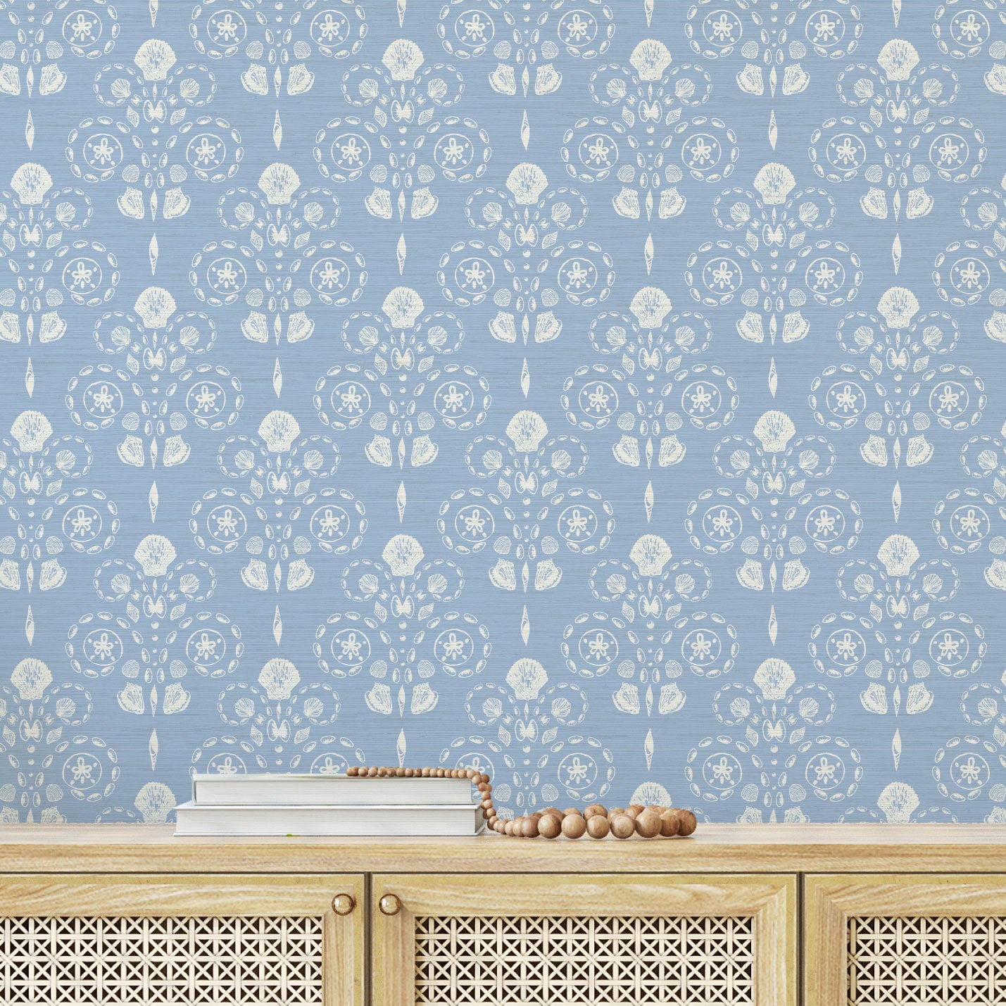 Conch Republic Wallpaper in Blue Sky Baby by Little Blue Designs