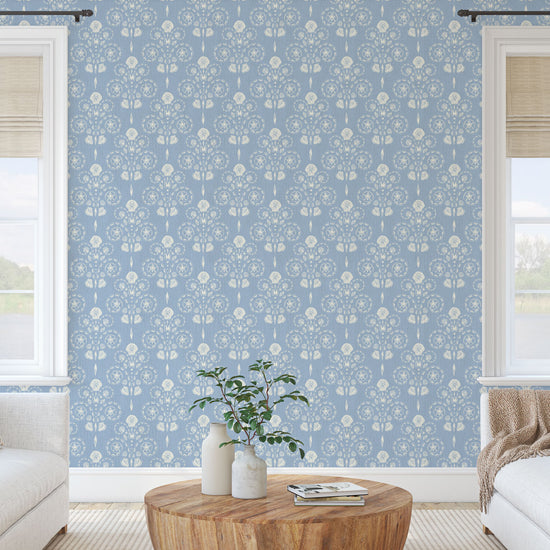 Conch Republic Wallpaper in Blue Sky Baby by Little Blue Designs