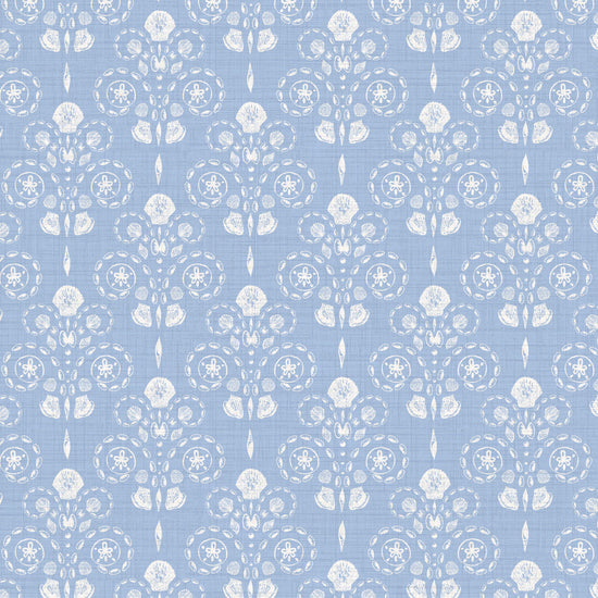 Conch Republic Textured Performance Vinyl Wallpaper in Blue Sky Baby by Little Blue Designs