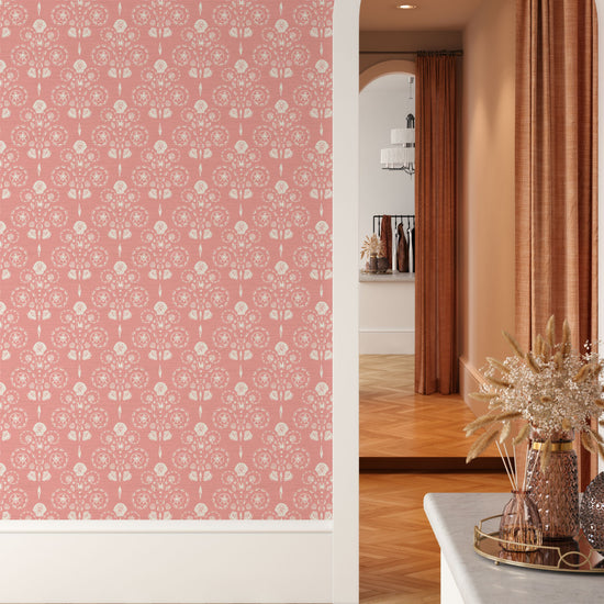 Conch Republic Wallpaper in Coral Is Calling by Little Blue Designs