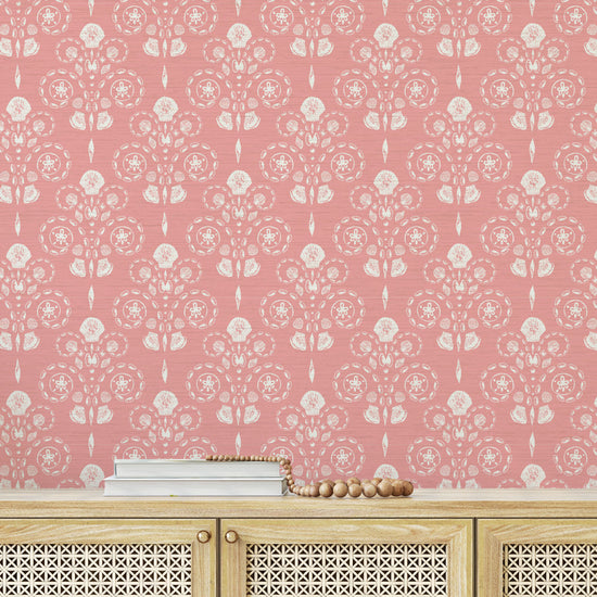 Conch Republic Wallpaper in Coral Is Calling by Little Blue Designs