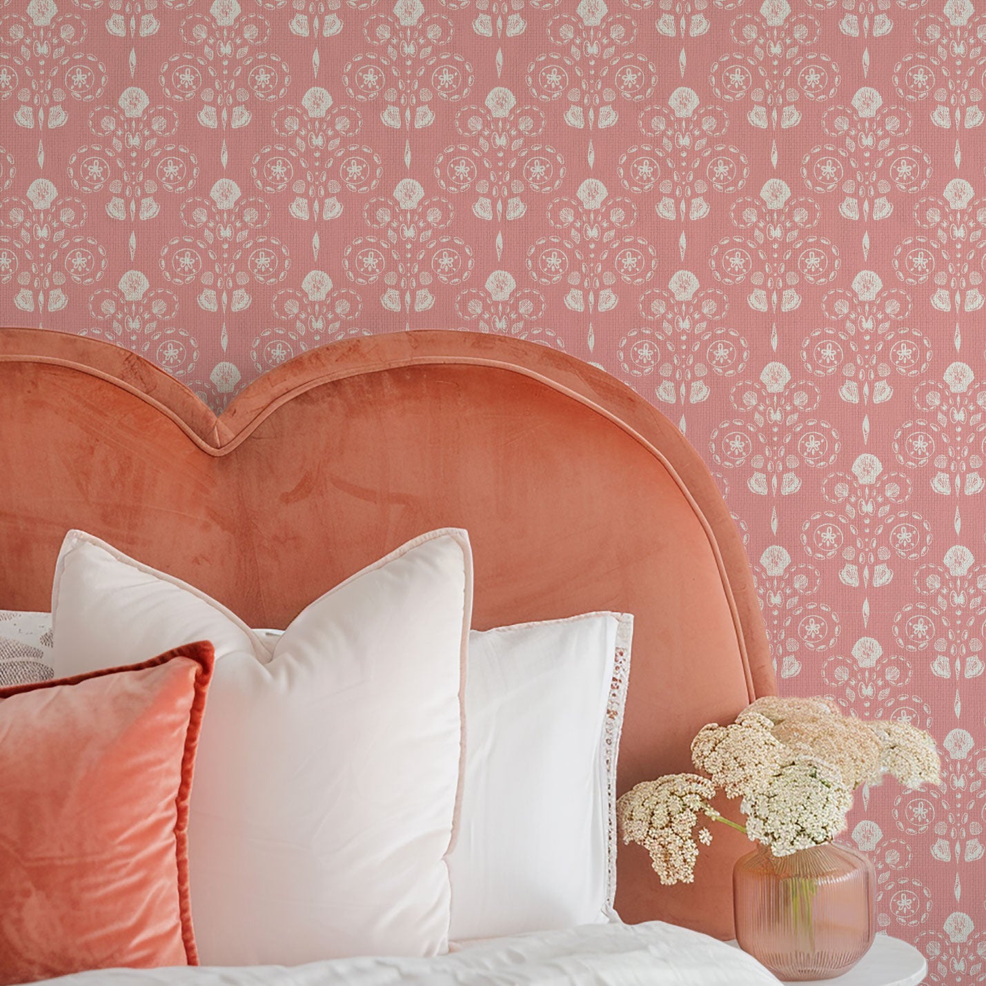 Conch Republic Wallpaper in Coral Is Calling by Little Blue Designs