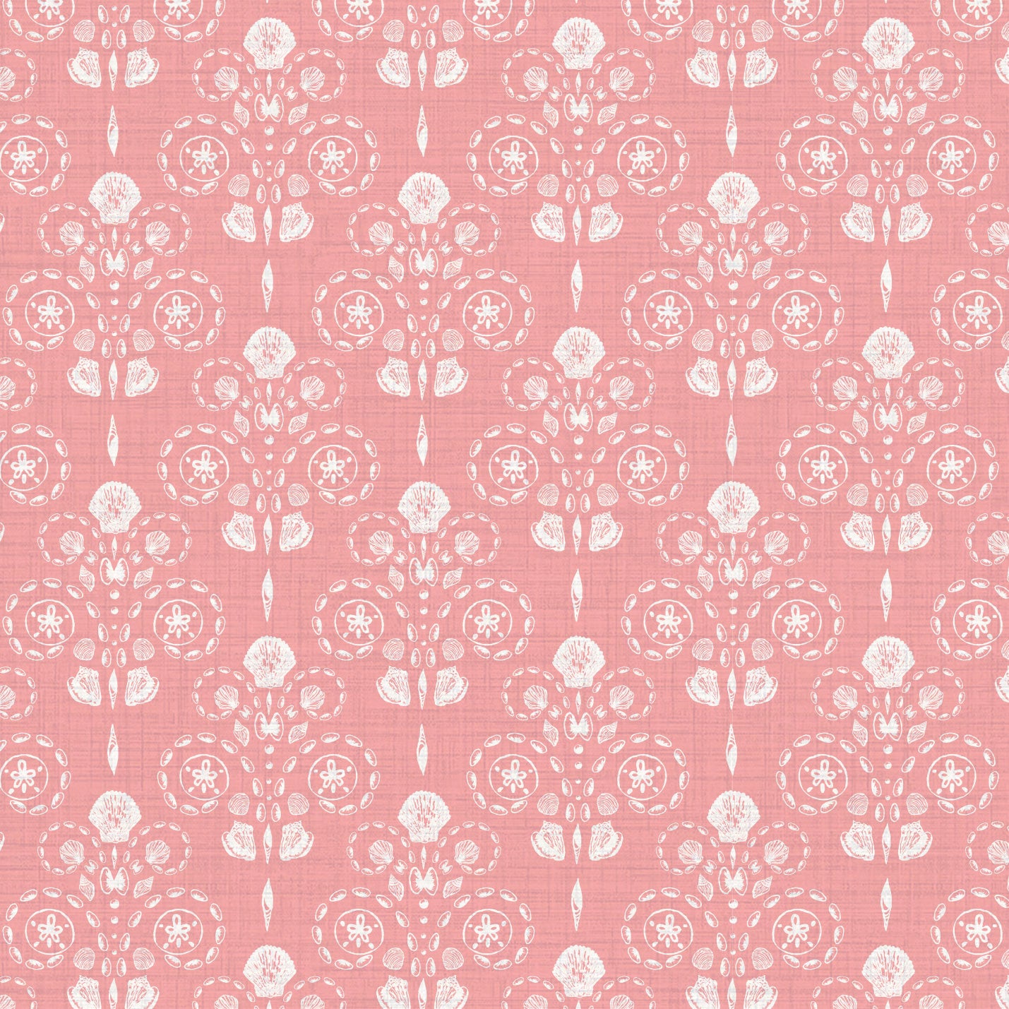 Conch Republic Textured Performance Vinyl Wallpaper in Coral Is Calling by Little Blue Designs