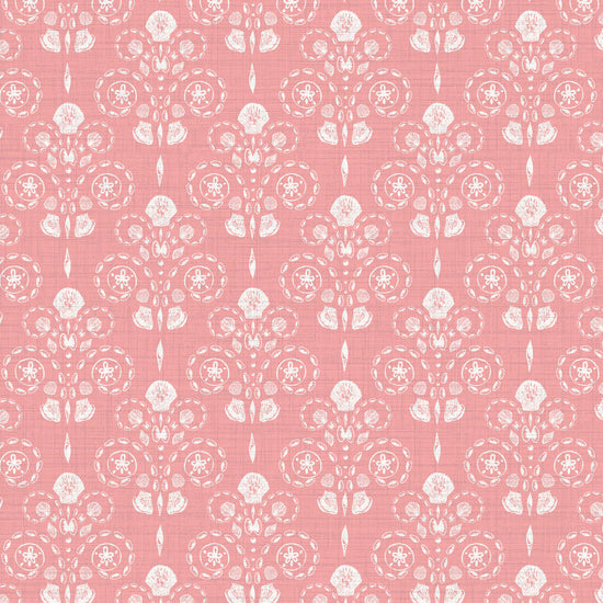 Conch Republic Textured Performance Vinyl Wallpaper in Coral Is Calling by Little Blue Designs