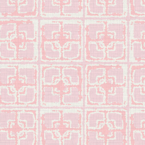 Dance Along the Edge Breeze Block Textured Performance Vinyl Wallpaper in Pink Carnation