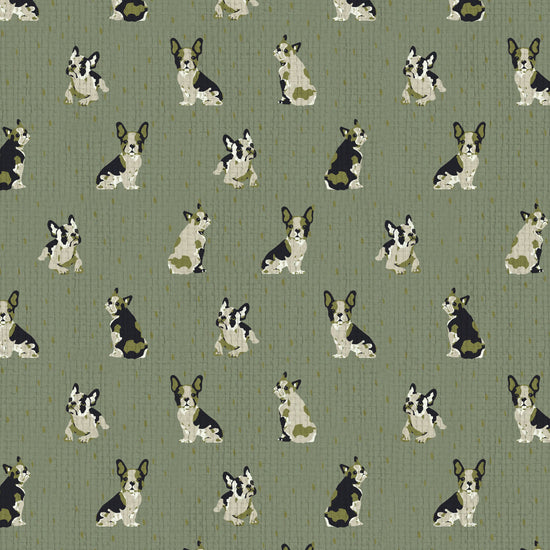 wallpaper Natural Textured Eco-Friendly Non-toxic High-quality  Sustainable Interior Design Bold Custom Tailor-made Retro chic Grandmillennial Maximalism  Traditional Dopamine decor dog animal french bulldog pouch hound kid kids playroom nursery mudroomRustic Cabin cottage Luxury Contemporary stripe olive green paper weave