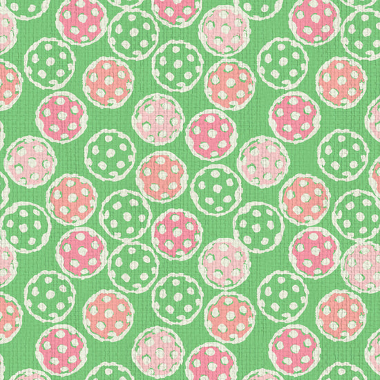 pickleball sport ball green white kids Grasscloth Natural Textured Eco-Friendly Non-toxic High-quality Sustainable practices Sustainability Interior Design Wall covering Bold Wallpaper Custom Tailor-made Retro chic custom made pink baby pink preppy paper weave paperweave