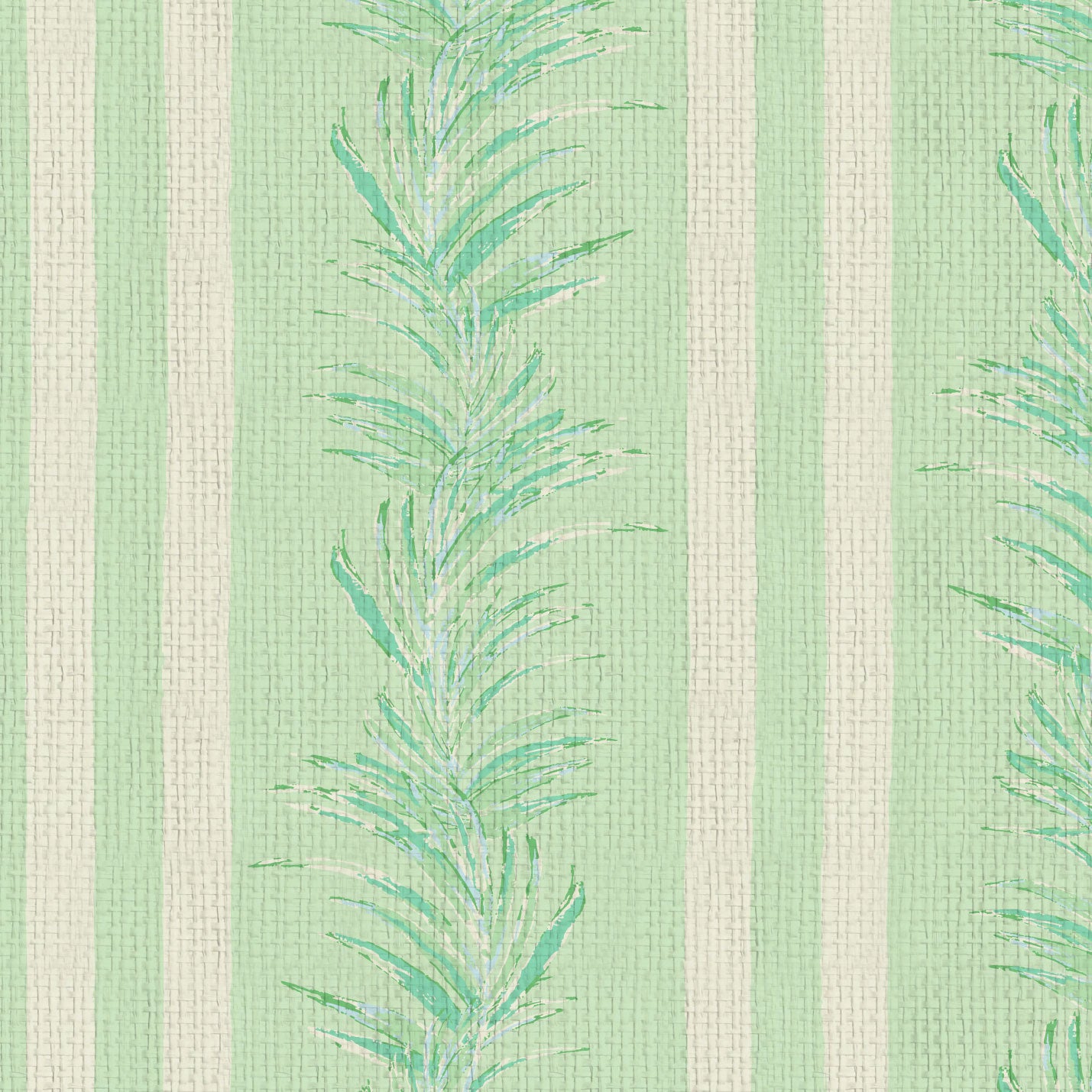 wallpaper Natural Textured Eco-Friendly Non-toxic High-quality  Sustainable Interior Design Bold Custom Tailor-made Retro chic Grand millennial Maximalism  Traditional Dopamine decor Tropical Jungle Coastal Garden Seaside Seashore Waterfront Vacation home styling Retreat Relaxed beach vibes Beach cottage Shoreline Oceanfront Nautical Cabana preppy Cottage core Countryside Vintage vertical stripe cabana leaf palm green mint white paper weave paperweave