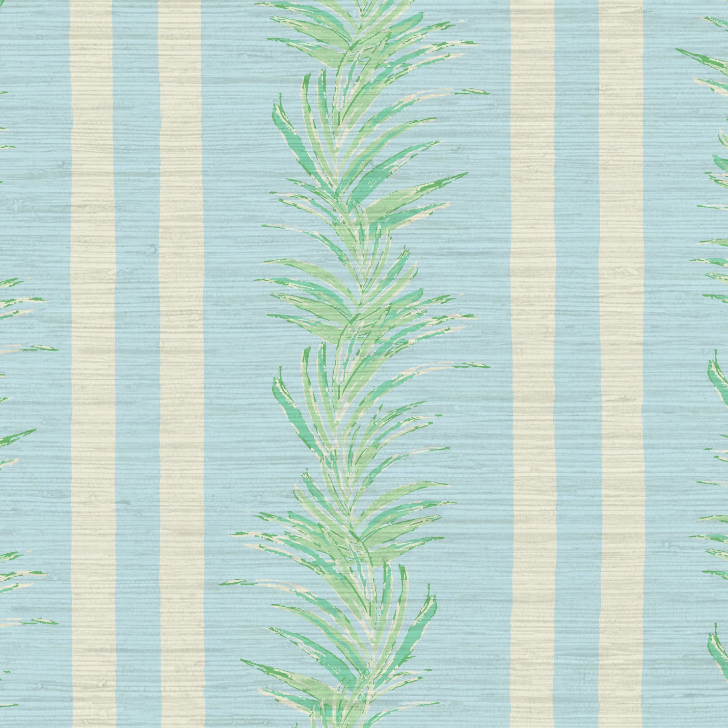 Grasscloth wallpaper Natural Textured Eco-Friendly Non-toxic High-quality  Sustainable Interior Design Bold Custom Tailor-made Retro chic Grand millennial Maximalism  Traditional Dopamine decor Tropical Jungle Coastal Garden Seaside Seashore Waterfront Vacation home styling Retreat Relaxed beach vibes Beach cottage Shoreline Oceanfront Nautical Cabana preppy Cottage core Countryside Vintage vertical stripe cabana leaf palm green french blue white