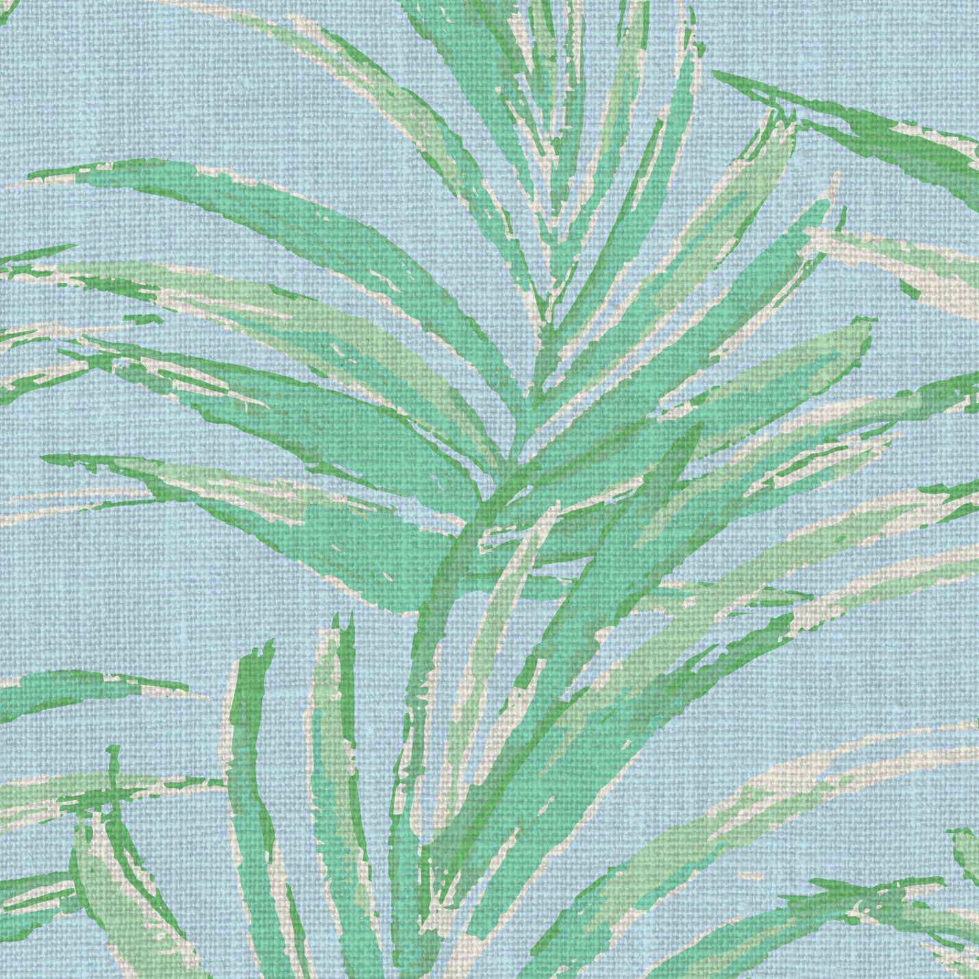 linear twisted palm leaves vertical oversized stripes Natural Textured Eco-Friendly Non-toxic High-quality Sustainable practices Sustainability Interior Design Bold Custom Tailor-made Retro chic Tropical jungle beverly hills hilton hotel palm print garden botanical Coastal Seashore Waterfront Vacation home styling Retreat Relaxed beach vibes Beach cottage Shoreline beverly hills hotel ocean blue sky light baby pastel green mint sage fabric upholstery