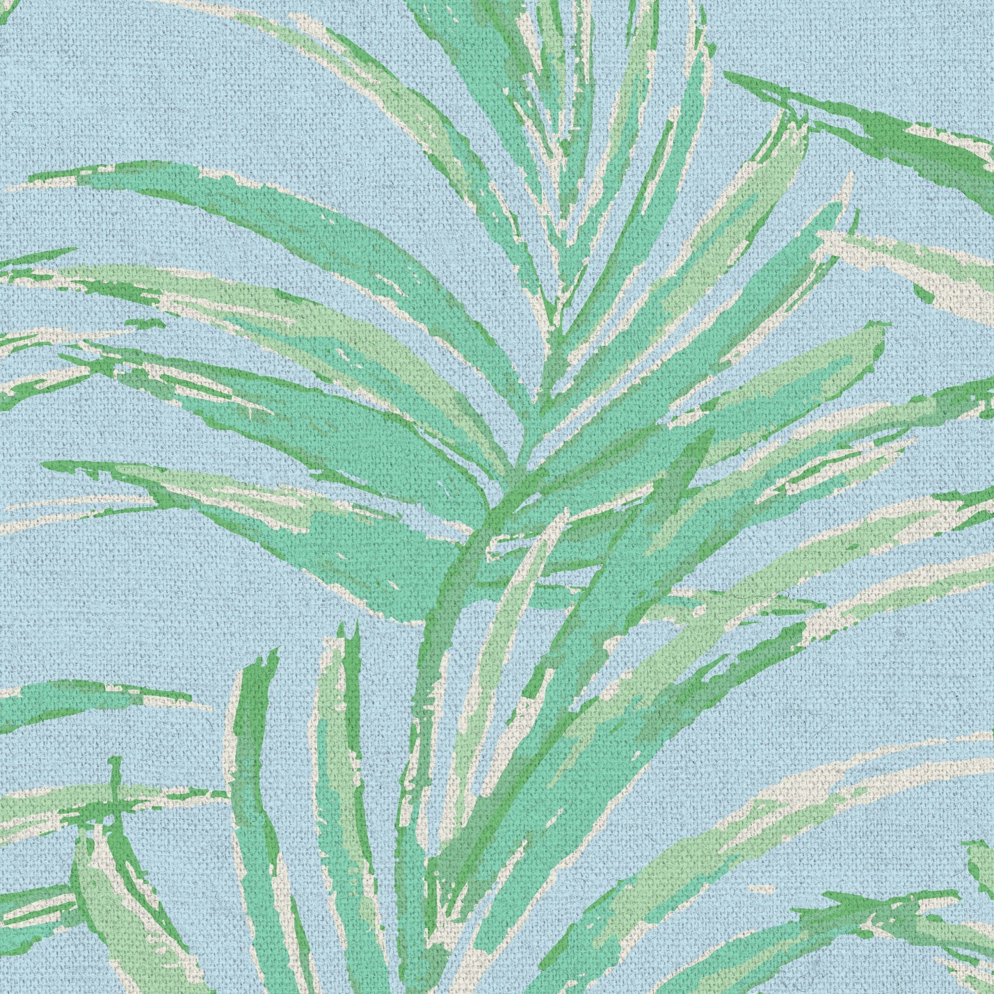 linear twisted palm leaves vertical oversized stripes Natural Textured Eco-Friendly Non-toxic High-quality Sustainable practices Sustainability Interior Design Bold Custom Tailor-made Retro chic Tropical jungle beverly hills hilton hotel palm print garden botanical Coastal Seashore Waterfront Vacation home styling Retreat Relaxed beach vibes Beach cottage Shoreline beverly hills hotel ocean blue sky light baby pastel green mint sage fabric upholstery