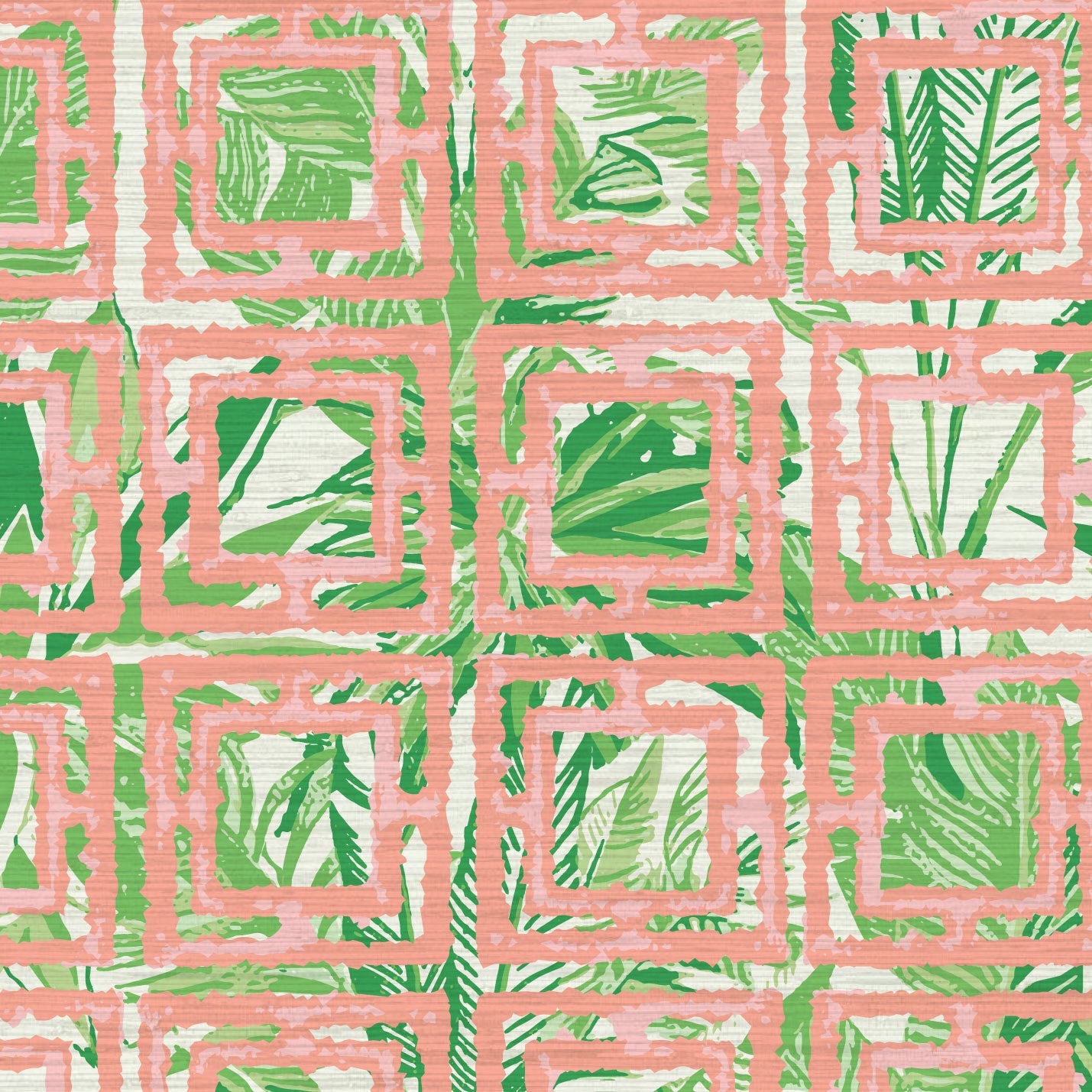 Grasscloth Paperweave wallpaper Natural Textured Eco-Friendly Non-toxic High-quality  Sustainable Interior Design Bold Custom Tailor-made Retro chic Grand millennial Maximalism  Traditional Dopamine decor Tropical Jungle Coastal Garden Seaside Seashore Waterfront Retreat Relaxed beach vibes Beach cottage Shoreline Oceanfront Nautical Cabana preppy palm leaves breeze blocks pink palm beach palm springs stripes geometric green bright