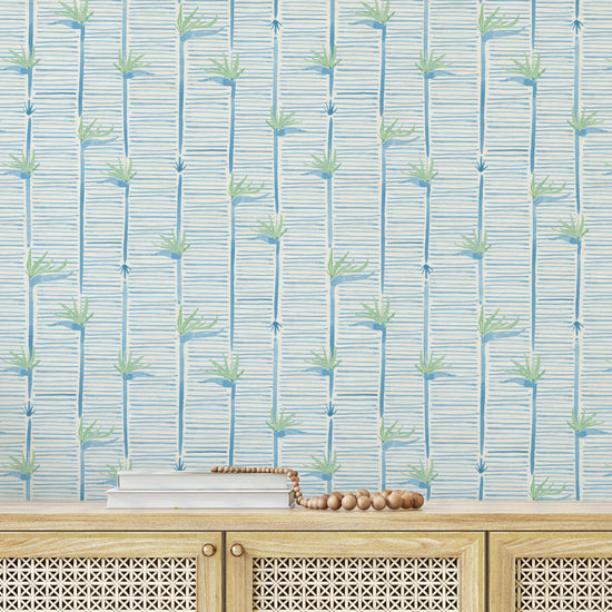 Gulf Coast Highway Wallpaper in Blue Sky Baby by Little Blue Designs