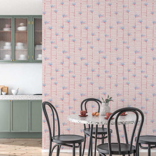 Gulf Coast Highway Textured Performance Vinyl Wallpaper in Coral Is Calling by Little Blue Designs