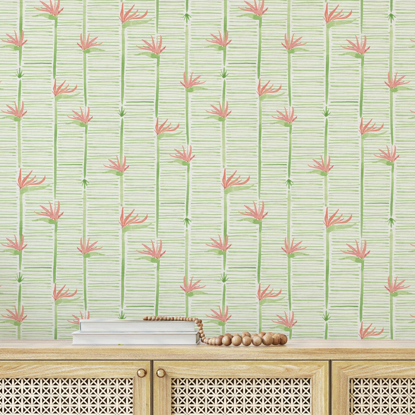 Gulf Coast Highway Wallpaper in Greener Grass by Little Blue Designs