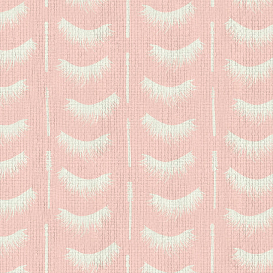 light baby feminine pink printed basketweave eyelash vertical stripes mascara wands in off-white beauty bar brow salon Natural Textured Eco-Friendly Non-toxic High-quality  Sustainable Interior Design Bold Custom Tailor-made Retro chic Bold paperweave paper weave