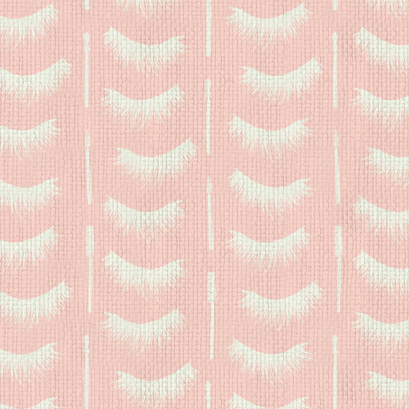 light baby feminine pink printed grasscloth eyelash vertical stripes mascara wands in off-white beauty bar brow salon Natural Textured Eco-Friendly Non-toxic High-quality  Sustainable Interior Design Bold Custom Tailor-made Retro chic Bold paperweave paper weave