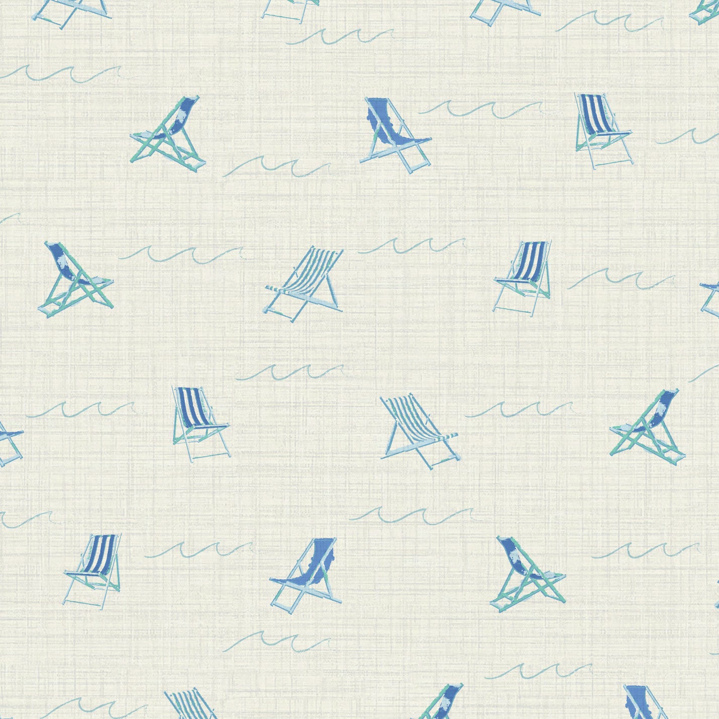 If You Like Pina Coladas and Beach Chairs Textured Performance Vinyl Wallpaper in Ocean Waves