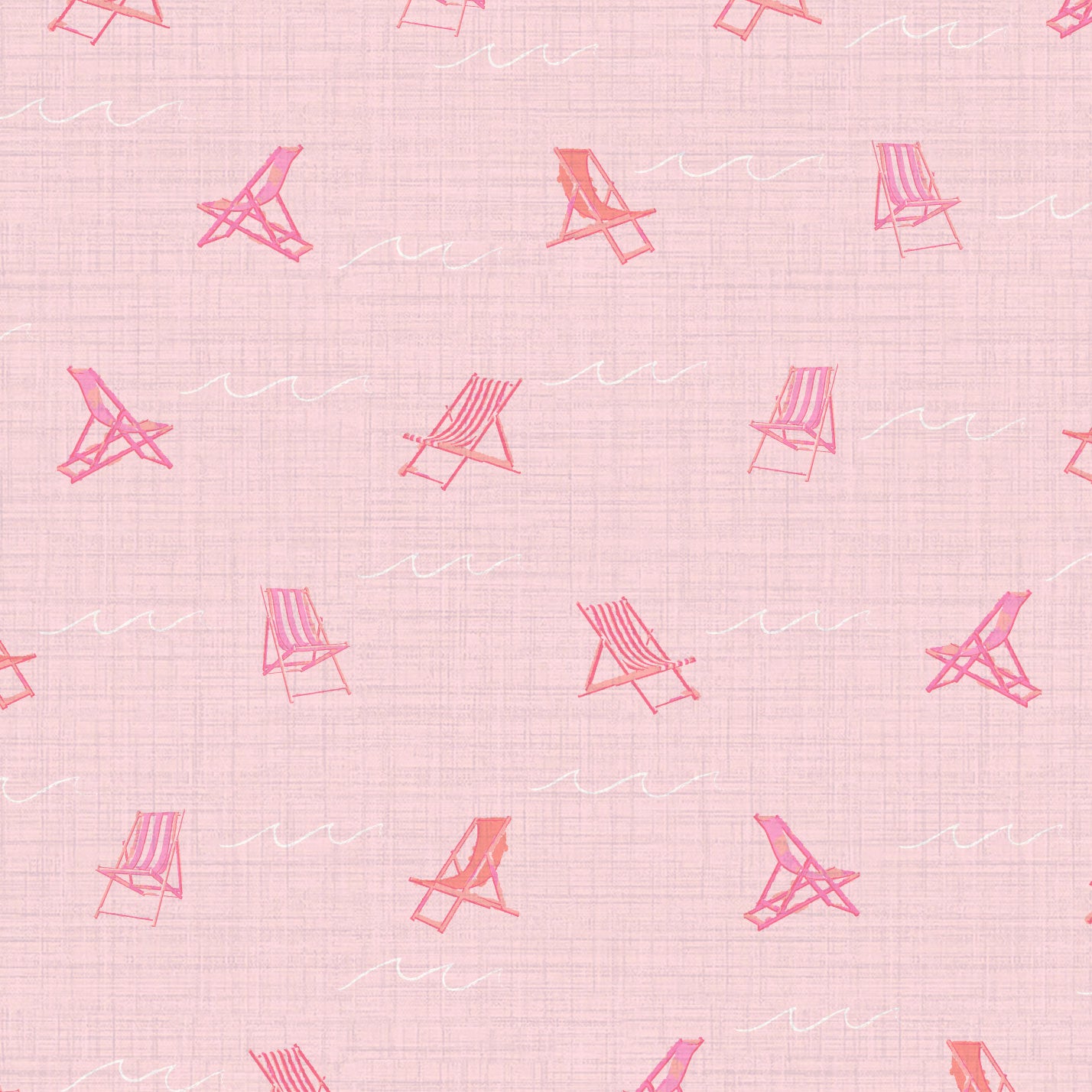 If You Like Pina Coladas and Beach Chairs Textured Performance Vinyl Wallpaper in Pretty in Pink