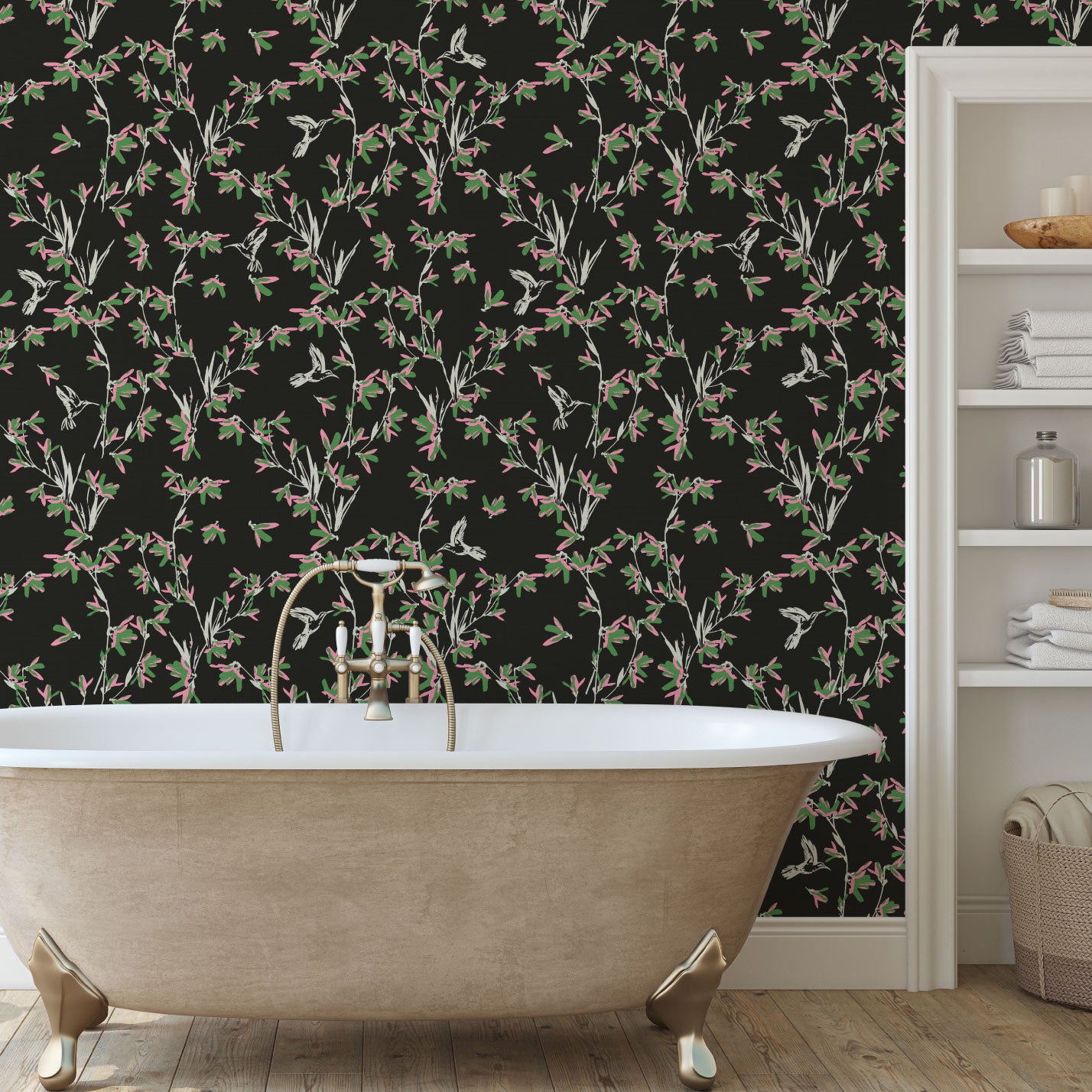 In Between Days Botanical Textured Performance Vinyl Wallpaper in White Knight