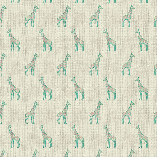 In the Air Tonight Giraffes Wallpaper in Mint Milkshake