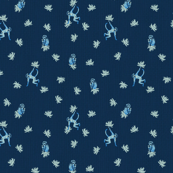 wallpaper Natural Textured Eco-Friendly Non-toxic High-quality  Sustainable Interior Design Bold Custom Tailor-made Retro chic Grandmillennial Maximalism  Traditional Dopamine decor tropical jungle kid playroom animal monkey chintz chinoiserie preppy playroom nursery bathroom french blue light sky ocean white cream neutral mini icon navy dark paper weave paperweave