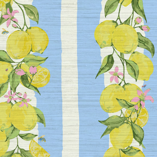 Grasscloth wallpaper Natural Textured Eco-Friendly Non-toxic High-quality Sustainable Interior Design Bold Custom Tailor-made Retro chic Grand millennial Maximalism Traditional Dopamine decor Coastal Garden Seaside Seashore Waterfront Cottage core Countryside Vintage Imperfect Rural Farm core rustic stripe feminine floral lemon stripe horizontal fruit food preppy stripe yellow white pink mint green french blue