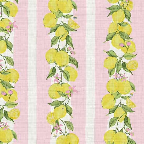 Love is a Lemon Field Textured Performance Vinyl Wallpaper in Pretty in Pink