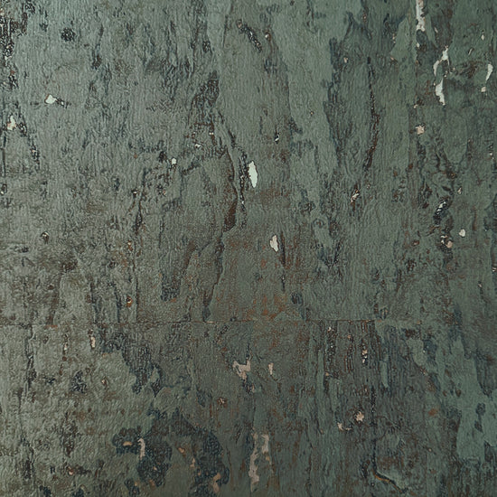 wallpaper Natural Textured Eco-Friendly Non-toxic High-quality  Sustainable Interior Design Bold Custom Tailor-made Retro chic Bold cork rustic cabin cottage neutral moss green brown nature wood grain metallic shiny shine silver