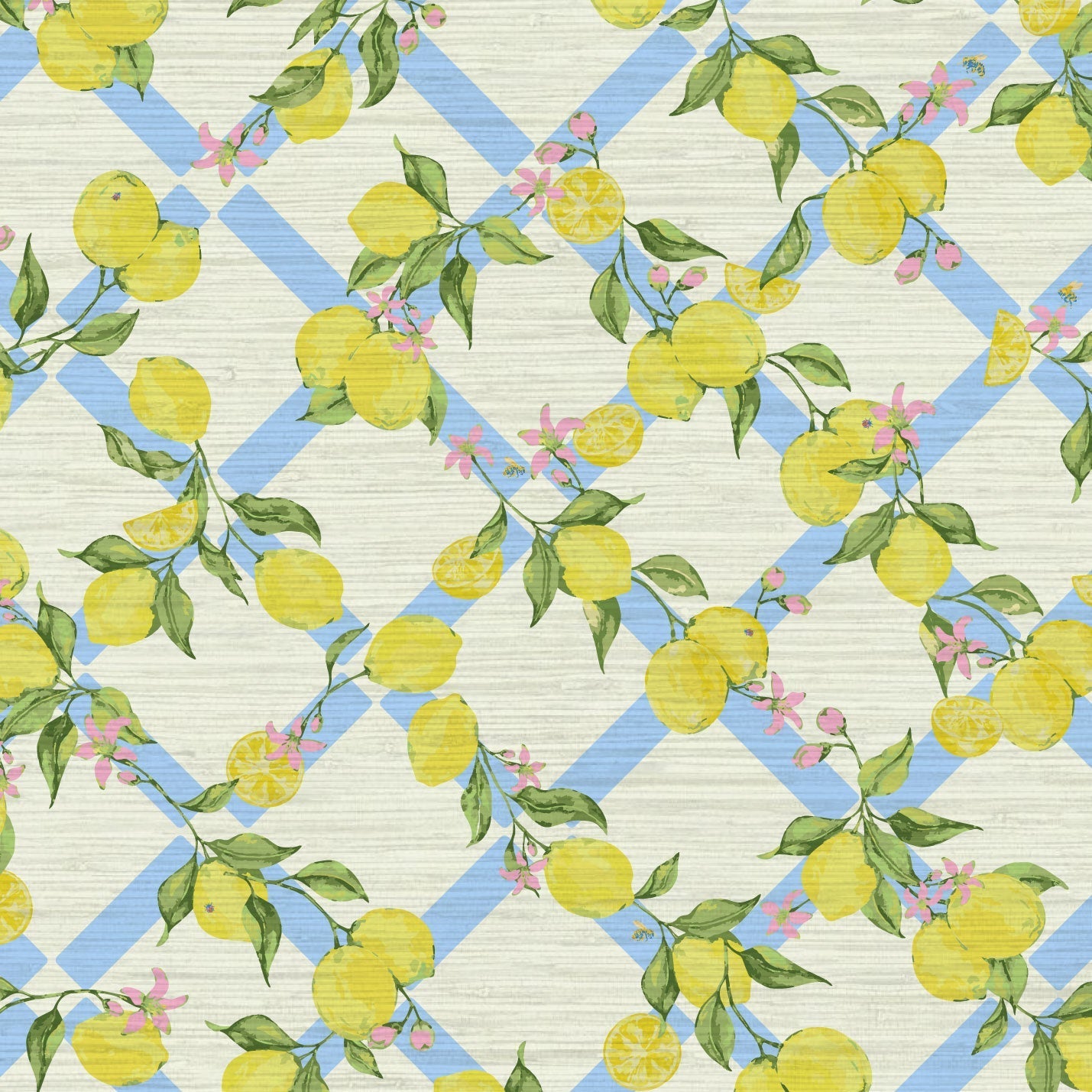 Grasscloth wallpaper Natural Textured Eco-Friendly Non-toxic Sustainable Interior Design  Retro chic Grand millennial Maximalism  Traditional Dopamine decorCoastal Garden Seaside Seashore Waterfront Vacation home styling Retreat Relaxed beach vibes Beach cottage Shoreline Oceanfront preppy Nature inspired Vertical Grid lemons fruit food  Cottage core Countryside Vintage Imperfect Rural Farm core rustic stripe yellow pink flowers lattice botanical yellow green leaf french blue pale baby kids sky blue