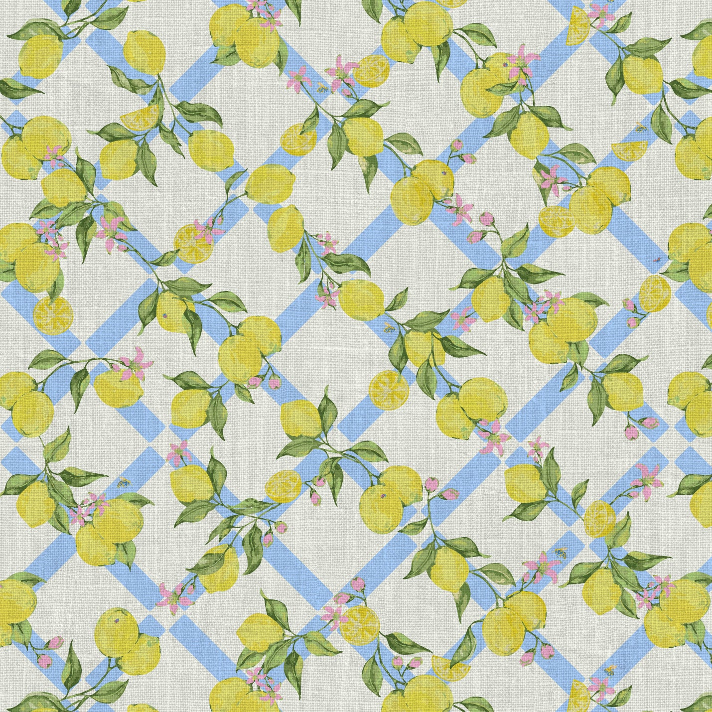 Linen wallpaper Natural Textured Eco-Friendly Non-toxic Sustainable Interior Design Retro chic Grand millennial Maximalism Traditional Dopamine decorCoastal Garden Seaside Seashore Waterfront Vacation home styling Retreat Relaxed beach vibes Beach cottage Shoreline Oceanfront preppy Nature inspired Vertical Grid lemons fruit food Cottage core Countryside Vintage Imperfect Rural Farm core rustic stripe yellow pink flowers lattice botanical yellow green leaf french blue pale baby kids sky blue