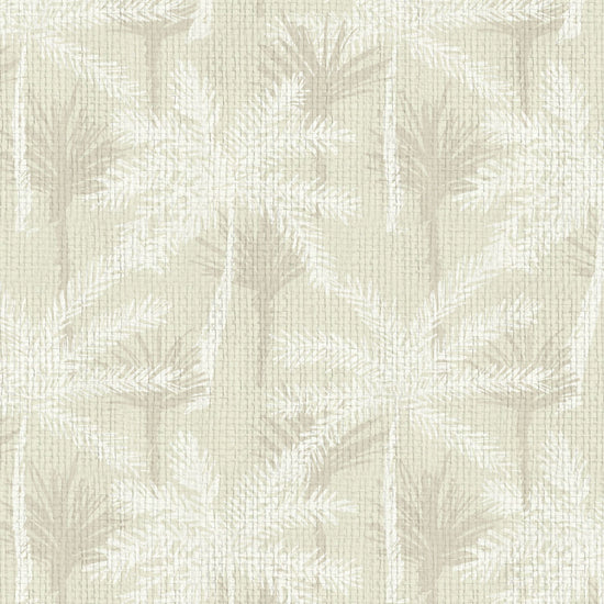 wallpaper Natural Textured Eco-Friendly Non-toxic High-quality Sustainable Interior Design Bold Custom Tailor-made Retro chic Tropical Jungle Coastal Garden Seaside Coastal Seashore Waterfront Vacation home styling Retreat Relaxed beach vibes Beach cottage Shoreline Oceanfront nature palm tree palms tonal cream sand off-white tan beige taupe bedroom paper weave paperweave basketweave basket weave