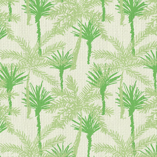 wallpaper Natural Textured Eco-Friendly Non-toxic High-quality Sustainable Interior Design Bold Custom Tailor-made Retro chic Tropical Jungle Coastal Garden Seaside Coastal Seashore Waterfront Vacation home styling Retreat Relaxed beach vibes Beach cottage Shoreline Oceanfront nature palm tree palms tonal cream off-white beige green jungle mint sage paperweave paper weave