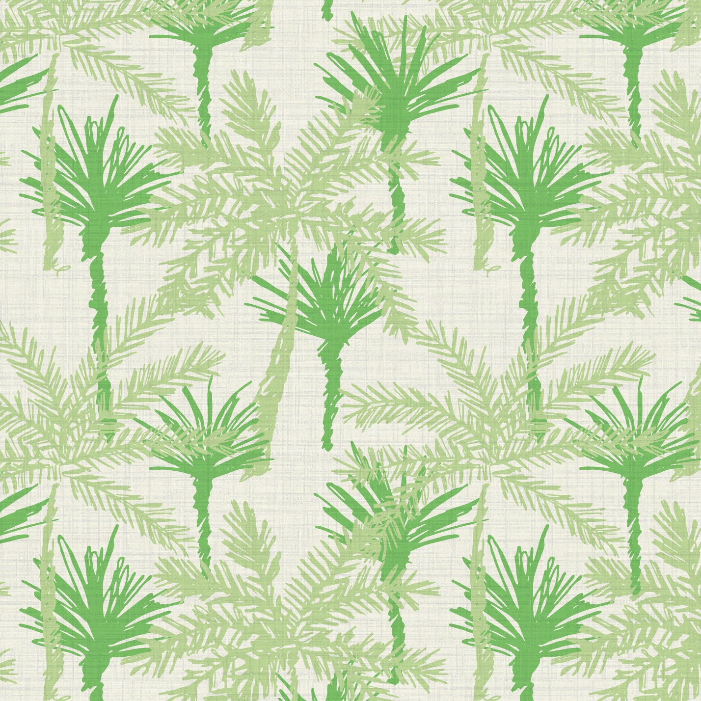 Pine Valley Palm Tree Textured Performance Vinyl Wallpaper in Sayonara Sage Green