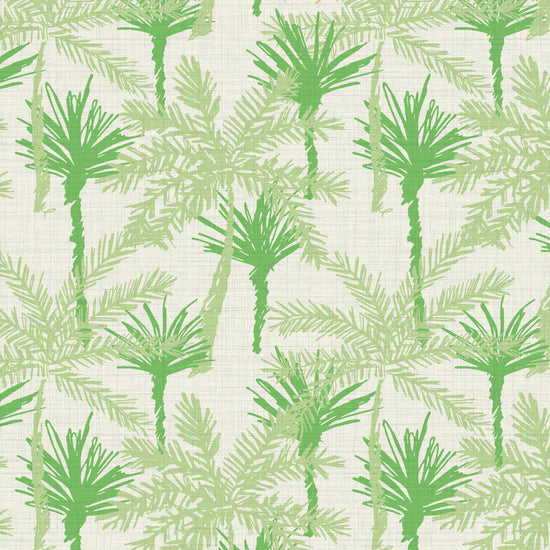 Pine Valley Palm Tree Textured Performance Vinyl Wallpaper in Sayonara Sage Green