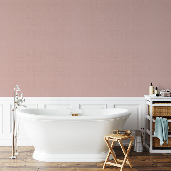 Pixie Stick Solid Pink Dyed Grasscloth Wallpaper