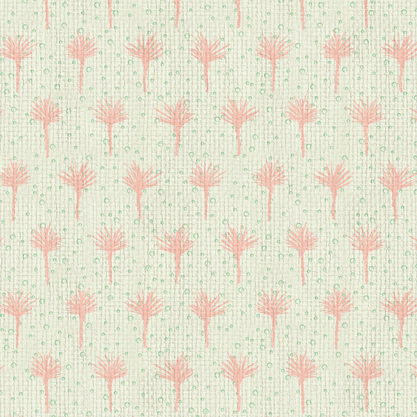 wallpaper Natural Textured Eco-Friendly Non-toxic High-quality Sustainable Interior Design Bold Custom Tailor-made Retro chic Grand millennial Maximalism Traditional Dopamine decor Tropical Jungle Coastal Garden Seaside Seashore Waterfront Vacation home styling Retreat Relaxed beach vibes Beach cottage Shoreline Oceanfront Nautical Cabana preppy palm tree polka dots pink baby girl nursery paper weave paperweave basketweave basket weave