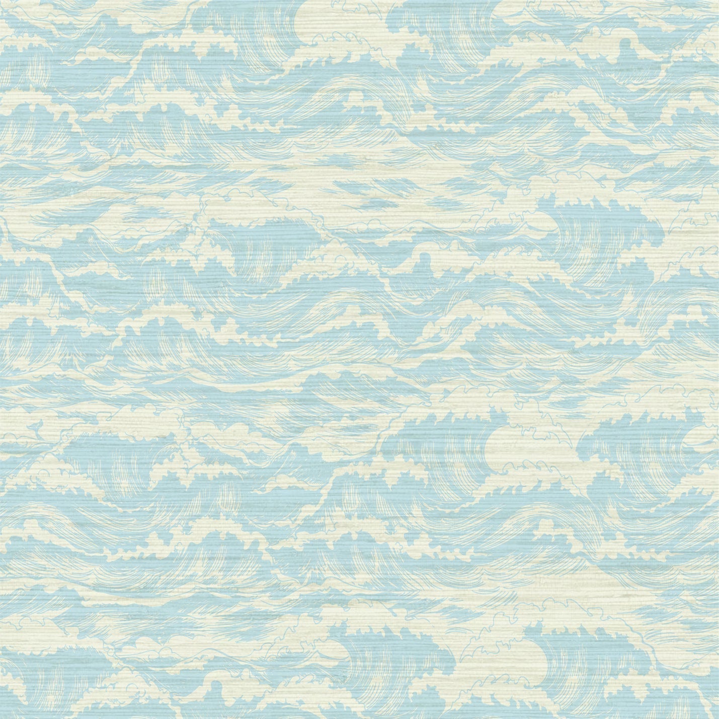 Grasscloth wallpaper Natural Textured Eco-Friendly Non-toxic High-quality  Sustainable Interior Design Bold Custom Tailor-made Retro chic Seaside Coastal Seashore Waterfront Vacation home styling Retreat Relaxed beach vibes Beach cottage Shoreline Oceanfront Nautical Cabana ocean waves water surf blue teal light blue