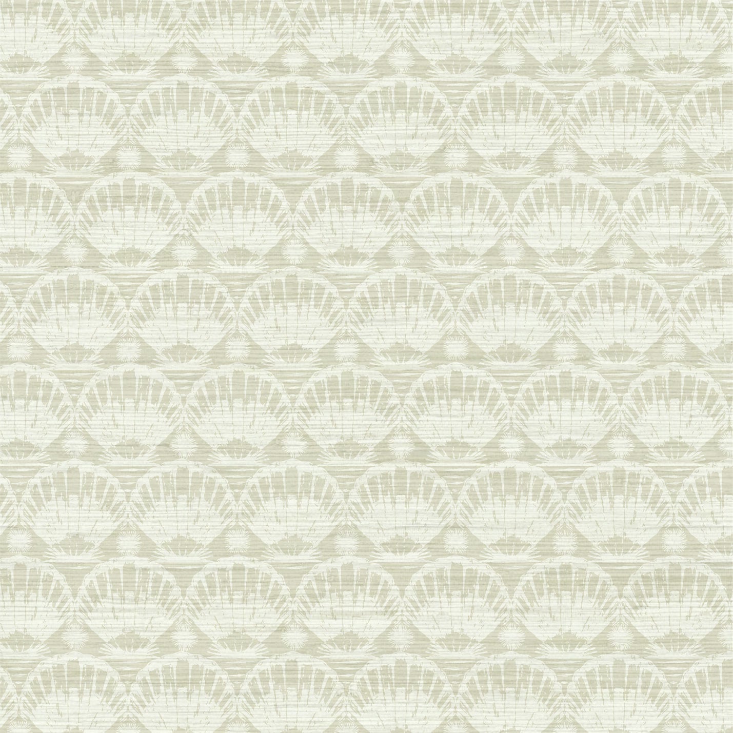 printed grasscloth wallpaper seashell horizontal stripe Natural Textured Eco-Friendly Non-toxic High-quality Sustainable practices Sustainability Interior Design Wall covering custom tailor-made retro chic tropical bespoke nature Seaside Coastal Seashore Waterfront Vacation home styling Retreat Relaxed beach vibes Beach cottage Shoreline Oceanfront Nautical neutral sand cream off-white white sand