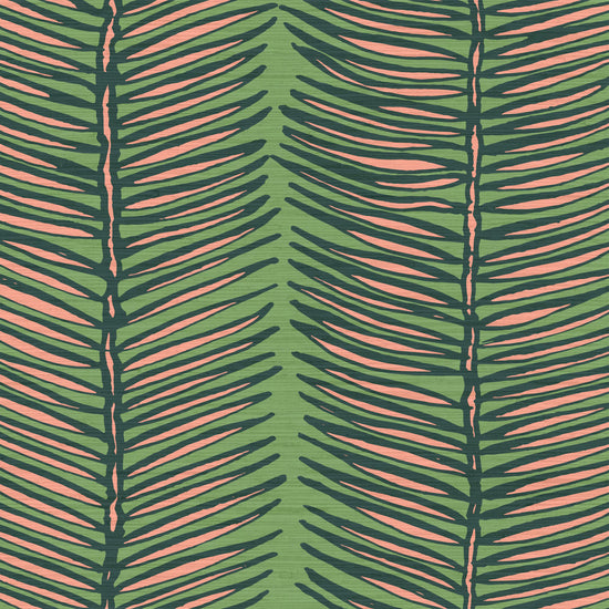 Grasscloth wallpaper Natural Textured Eco-Friendly Non-toxic High-quality Sustainable Interior Design Bold Custom Tailor-made Retro chic Tropical Jungle Coastal Garden Seaside Seashore Waterfront Vacation home styling Retreat Relaxed beach vibes Beach cottage Shoreline Oceanfront Nautical Cabana preppy palm fern leaf vertical stripe jungle green neon pink