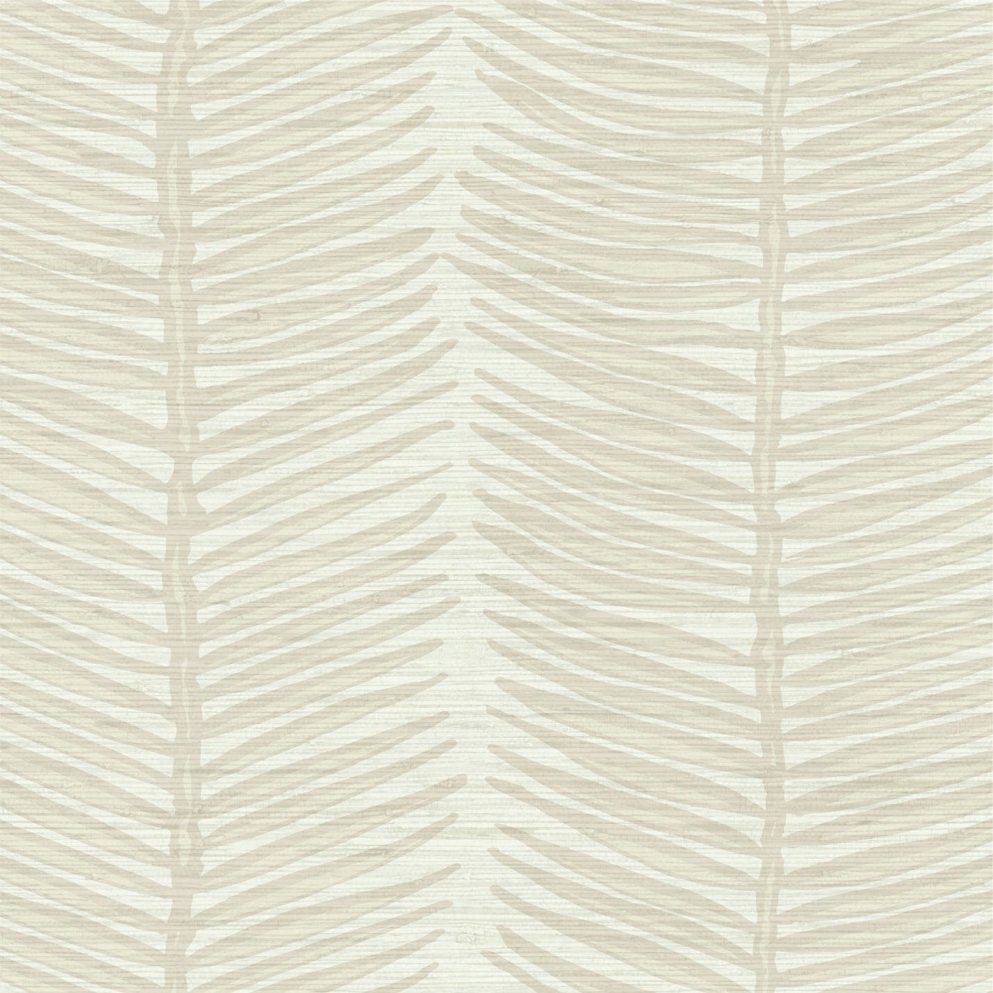 Load image into Gallery viewer, Grasscloth wallpaper Natural Textured Eco-Friendly Non-toxic High-quality Sustainable Interior Design Bold Custom Tailor-made Retro chic Tropical Jungle Coastal Garden Seaside Seashore Waterfront Vacation home styling Retreat Relaxed beach vibes Beach cottage Shoreline Oceanfront Nautical Cabana preppy palm fern leaf vertical stripe neutral tonal tan sand beige off-white white taupe

